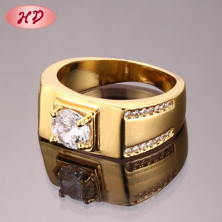 18K 14K Gold Plated Engagement Fashion Wedding Jewelry Stainless Steel Silver Man Finger Rings Design