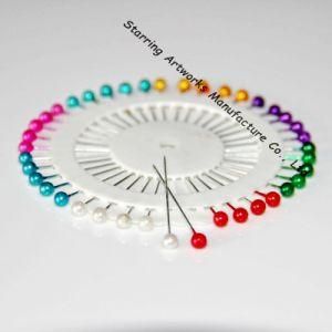Wheel Packing 38mm Colors Pearl Plastic Quilting Pins with Round Head