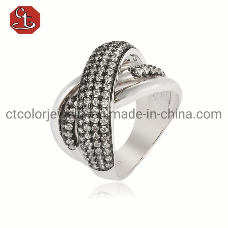 Fashion Jewelry 925 Silver Earring 18 Gold plated Rainbow CZ Earrings for Women