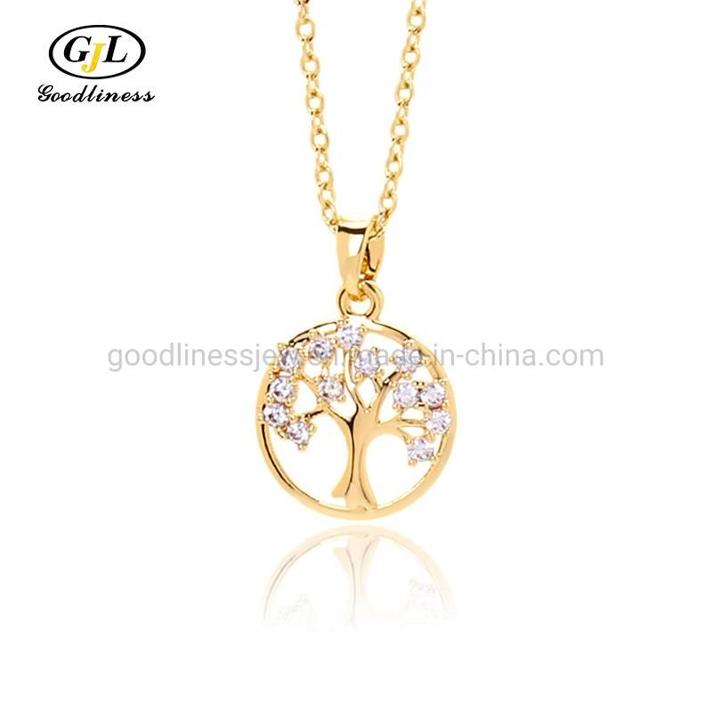 Cubic Zirconia Wholesale Jewelry Tree of Life Necklace Jewelry