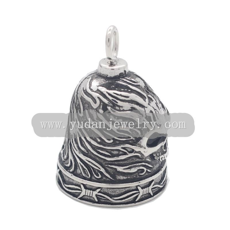 Custom Made Stainless Steel Bell Pendant Necklaces for Biker Riders