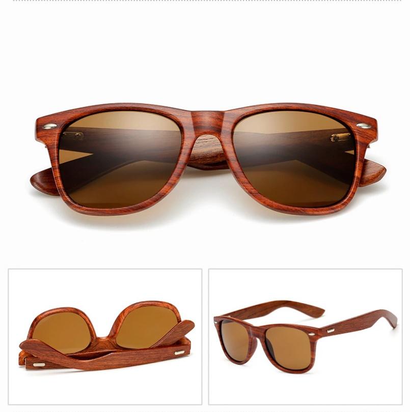 New Anti-Wood Grain Plastic Frame Unisex Wood Legs Sunglasses Bamboo Sunglasses Sg3012