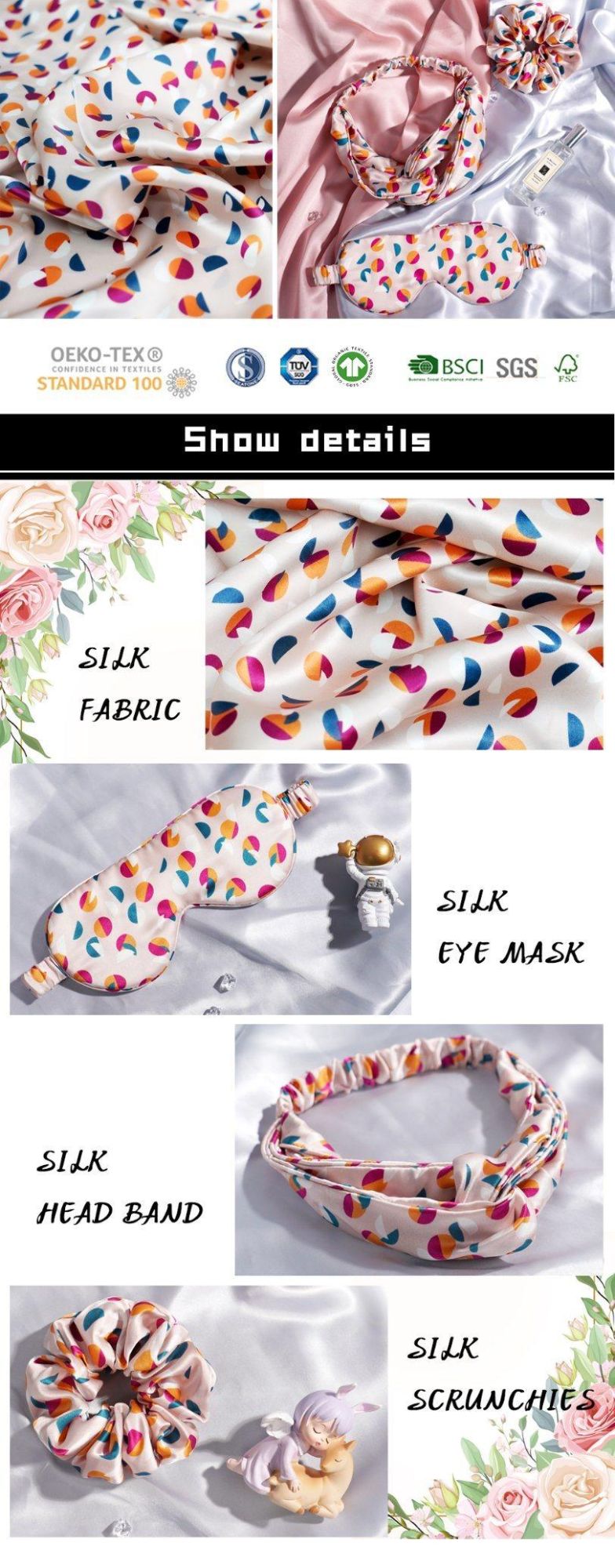 Wholesale 100% Mulberry Silk Scrunchies Gift Set Box High Quality