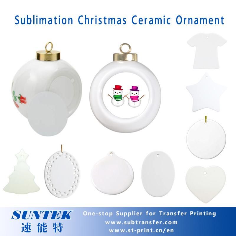 6cm Sublimation Christmas Ball Plastic Ornament