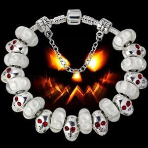 Halloween Silver Charm Bead Bracelet Ae51