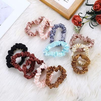 Custom Luxury Mulbery Silk Scrunchies Hair Ties