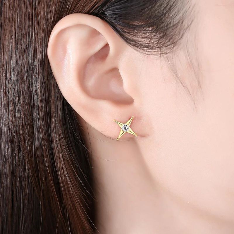 Ear Cuff Gold Plated Star Earrings for Girls