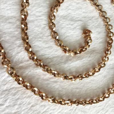 Wholesale Custom Fashion Polish Triangle Wire Anklet Gold Plated Alloy Belcher Rolo Chain Jewelry Bracelet Necklace for Jewellery Design