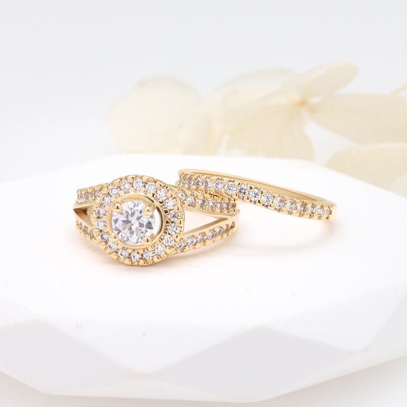 Two Piece Wedding Eternal Love Cubic Zirconia Ring Set