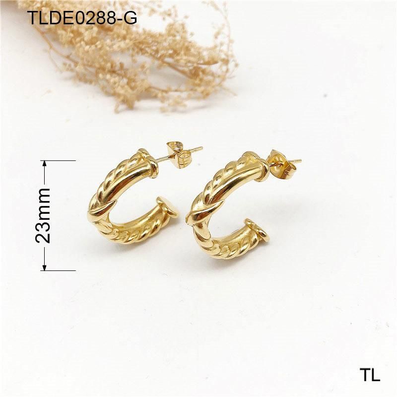 Manufacturer Custom 18K PVD Gold Plated, Water Resistant Gold Jewelry, Brand Earings