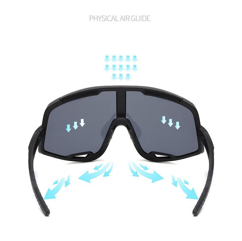 PC Original Cycling Sunglasses Outdoor Sport Windproof Glasses 100% UV400 Mirror Lens for Men and Women