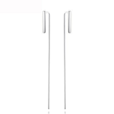 Costume Imitation Sliver Fashion Jewelry Line Earring for Lady