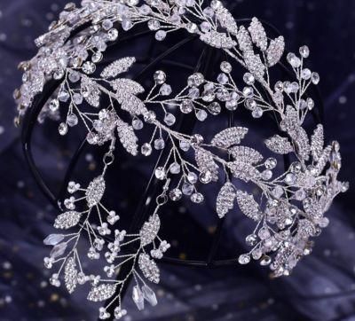 Big Luxury Wedding Bridal Crystal Tiara Hair Comb Hair Vines Headband Headpiece