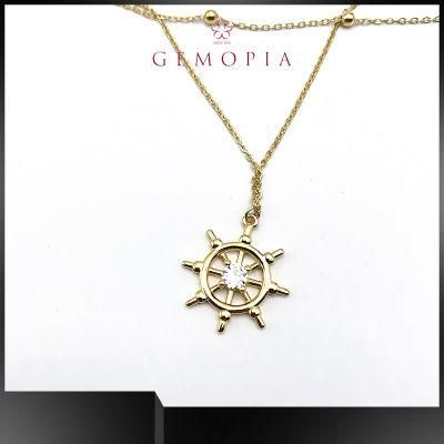 Fashion Gold Plated 925 Silver Jewelry Necklace