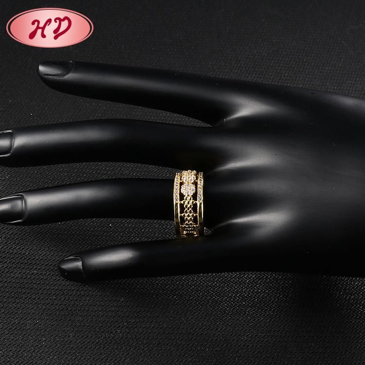 Fashion 18K Gold Plated Stainless Steel Silver Engagement Wedding Jewelry Man Finger Rings Design