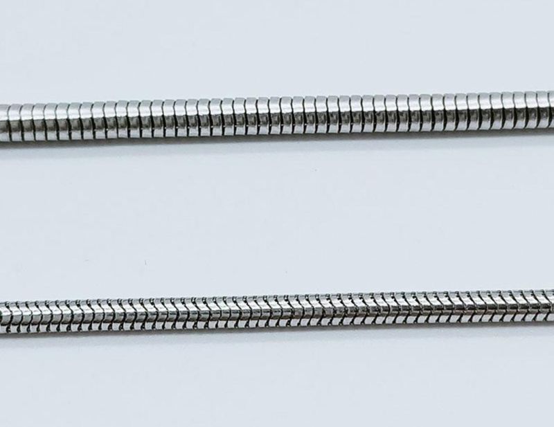 Snake Bone Chain Stainless Steel Round Snake Necklace Fashion Jewelry for European and American Boys and Girls Titanium Steel Matching Chain Bag Chain Ssnl065