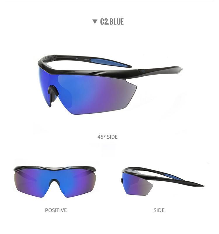 2022 Fashion Sport Sunglasses for Man Half Rim Cycling Sunglasses Promotion Factory Directly Glasses for Outdoor Sports with Nose Pad