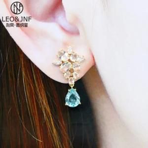 Wholesale 2019 New Jewelry Fashion Earrings Crystal 925 Sterling Silver or Brass Jewelry Earring Drop for Women