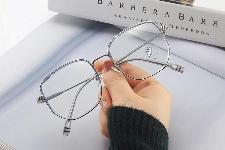 New Fashion Net Red Glasses Frame Candy Color Retro Anti-Blue Glasses Female Small Face Flat Glasses