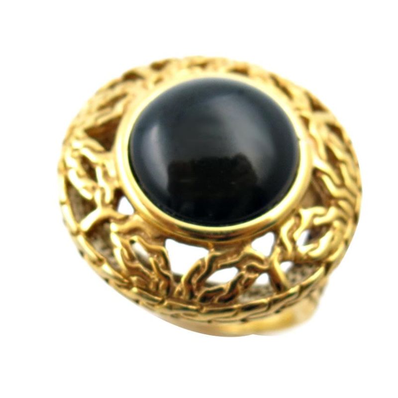 Tiger Eye Stone Stainless Steel Fashion Ring