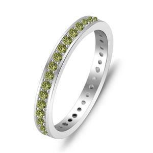 Sterling Silver Zirconia Channel Set All-Around Ring Band
