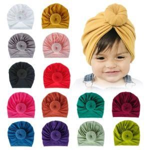Wholesale Cute Baby Turban Hat Donut Baby Turban Hats Girls Ruffle Beanies Headband