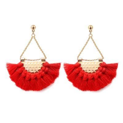 Special Design Fashion National Vintage Ear Jewelry Bohamian Tassel Stud Earrings