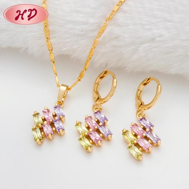 2020 New Arrival Xijiao Building 18K Gold Plated Dubai Wedding Jewellery Designs Custom Jewelry Set