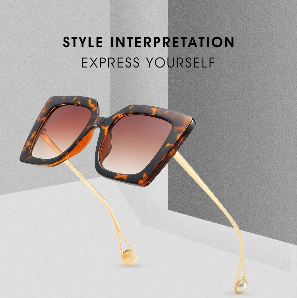 Maysun Fashion Square Sunglasses Plastic Frame Italy Design UV400 Polarized
