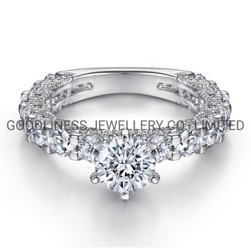 925 Silver Women Wedding CZ Jewelry Rings