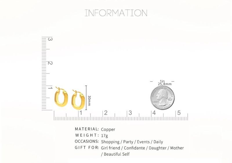 High Quanlity Polish Effect Simple Hoop Design Earrings for Mother