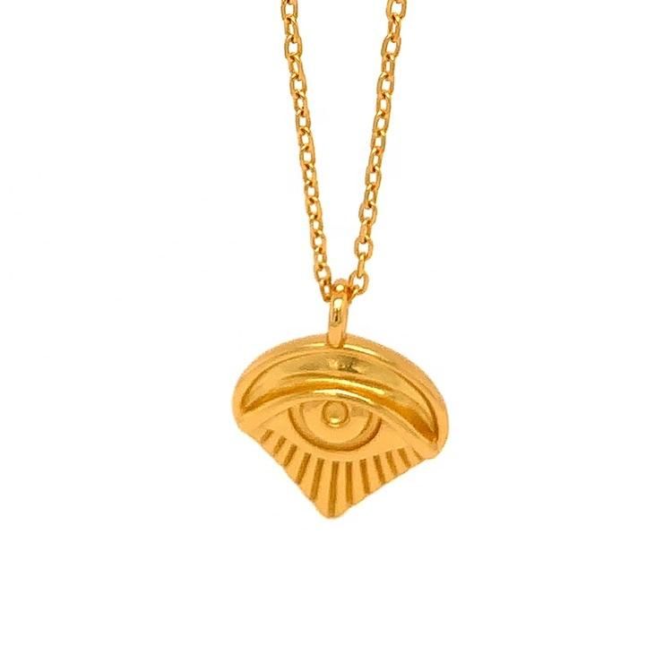 18K Vermeil Gold Jewelry925 Sterling Silver Evil Eye Necklace