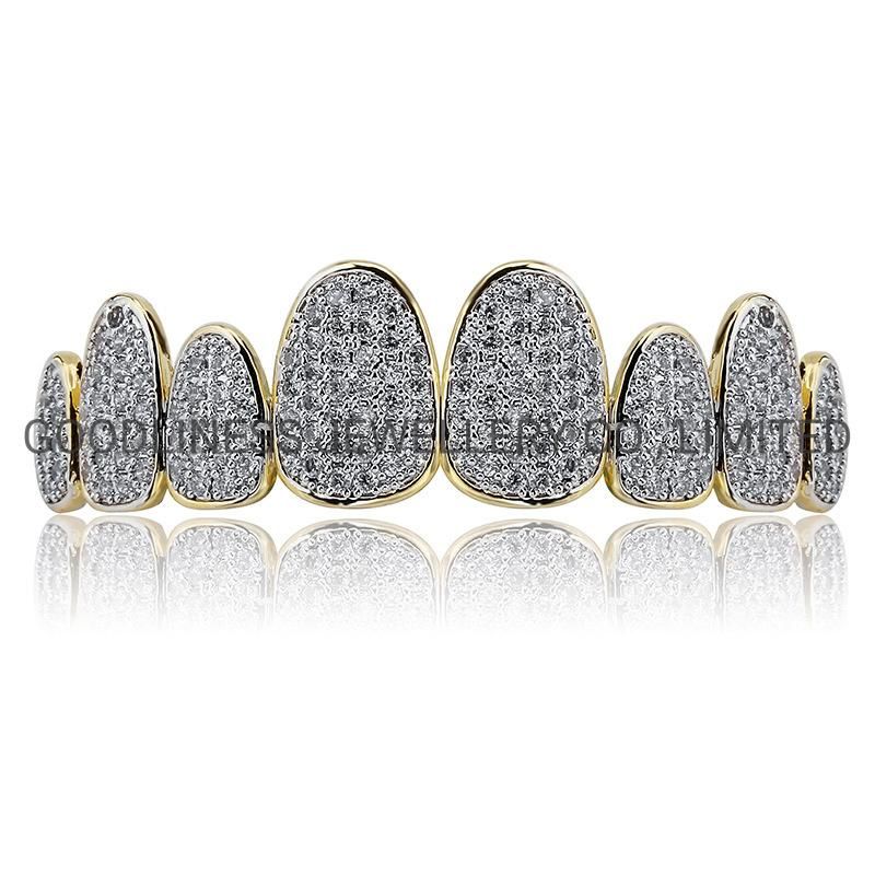 Fashion Men Hip Hop Jewelry Pave CZ Rapper Teeth Grillz