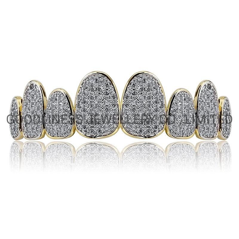 Fashion Men Hip Hop Jewelry Pave CZ Rapper Teeth Grillz