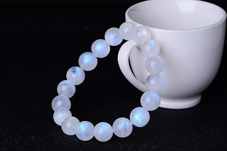Natural Crystal Blue Moonstone Bracelet White Moonstone Bracelet