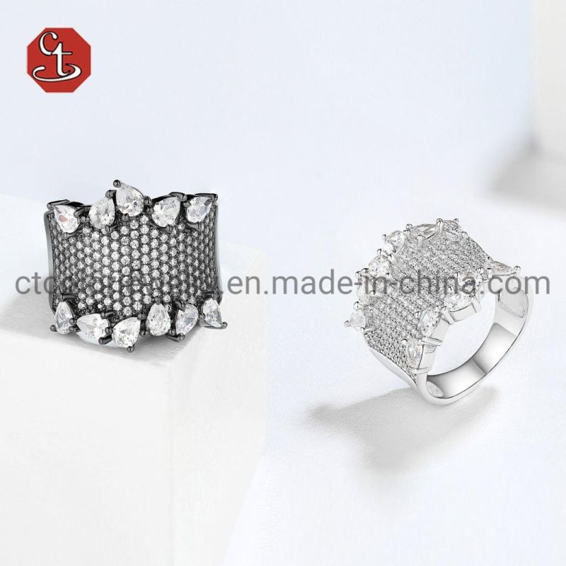 Wholesale Copper Jewelry Inlaid Ring with CZ
