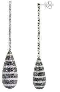 18k High End White&Black Diamond Earring (BLE24)