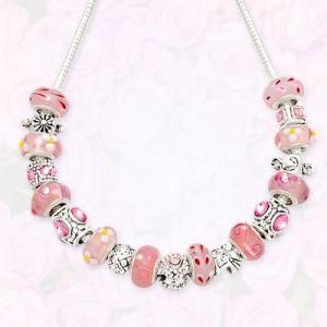 925 Silver Pink Necklace (C113)