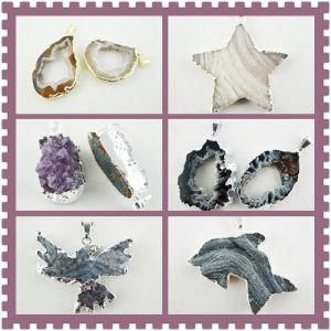 Fashion Semi-Precious Beads Jewelry, Natural Druzy Pendant Jewelry (3313)