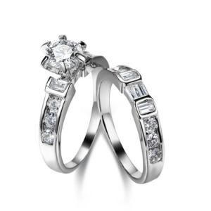 New Fashion Costume Jewelry Accessories Diamond Bridal Wedding Ring