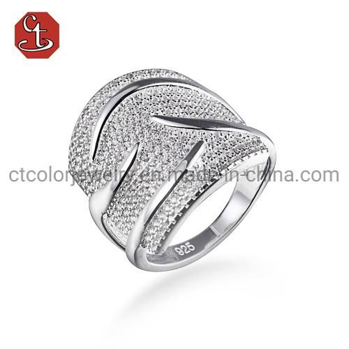 Fashion Jewelry Luxury 925 Sterling Silver Heart Jewelry Rings