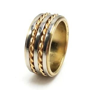Man Stainless Steel Jewelry Fashion Wedding Gold Ring