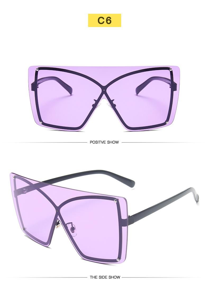 One Piece Sunglasses Big Frame One-Piece Female Personality Ocean Sunglasses
