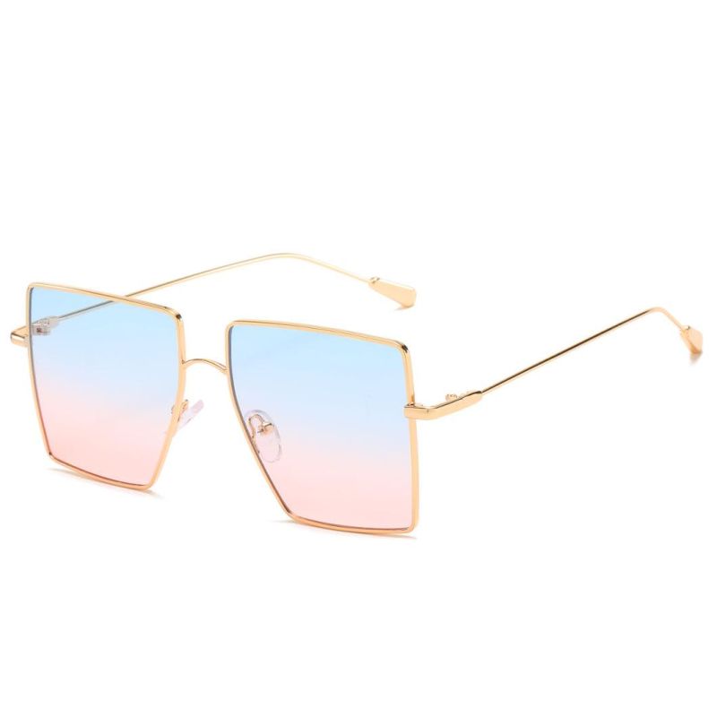2020 Ready Made Metal Square Ocean Lens Fashion Sunglasses