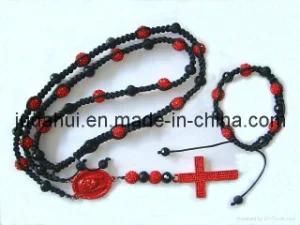 Shamballa Cross Necklace with Bracelet Matching Series Design (JDH-NK2032)