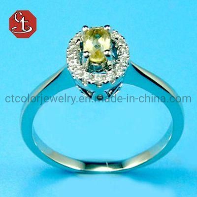 Oval Shape CZ Ring For Women Simple Style Engagement Finger Love Ring Ladies Fashion Wedding Rings Jewelry Gifts