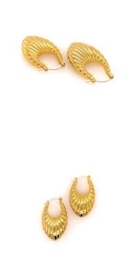 Shell Huggie Hoop Earring Gold Plated Bohemian Earrings