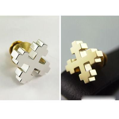 Christian Product Cross Shirt Collar Pin Brooch for Br-L-0005