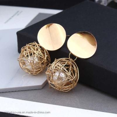 Women Round Ball Geometric Earrings Party Wedding Gift Fashion Jewelry