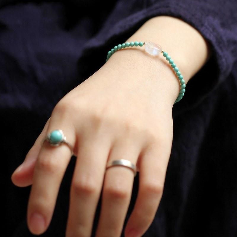 Fashion Jewelry Turquoise Bracelet Moonstone Pixie